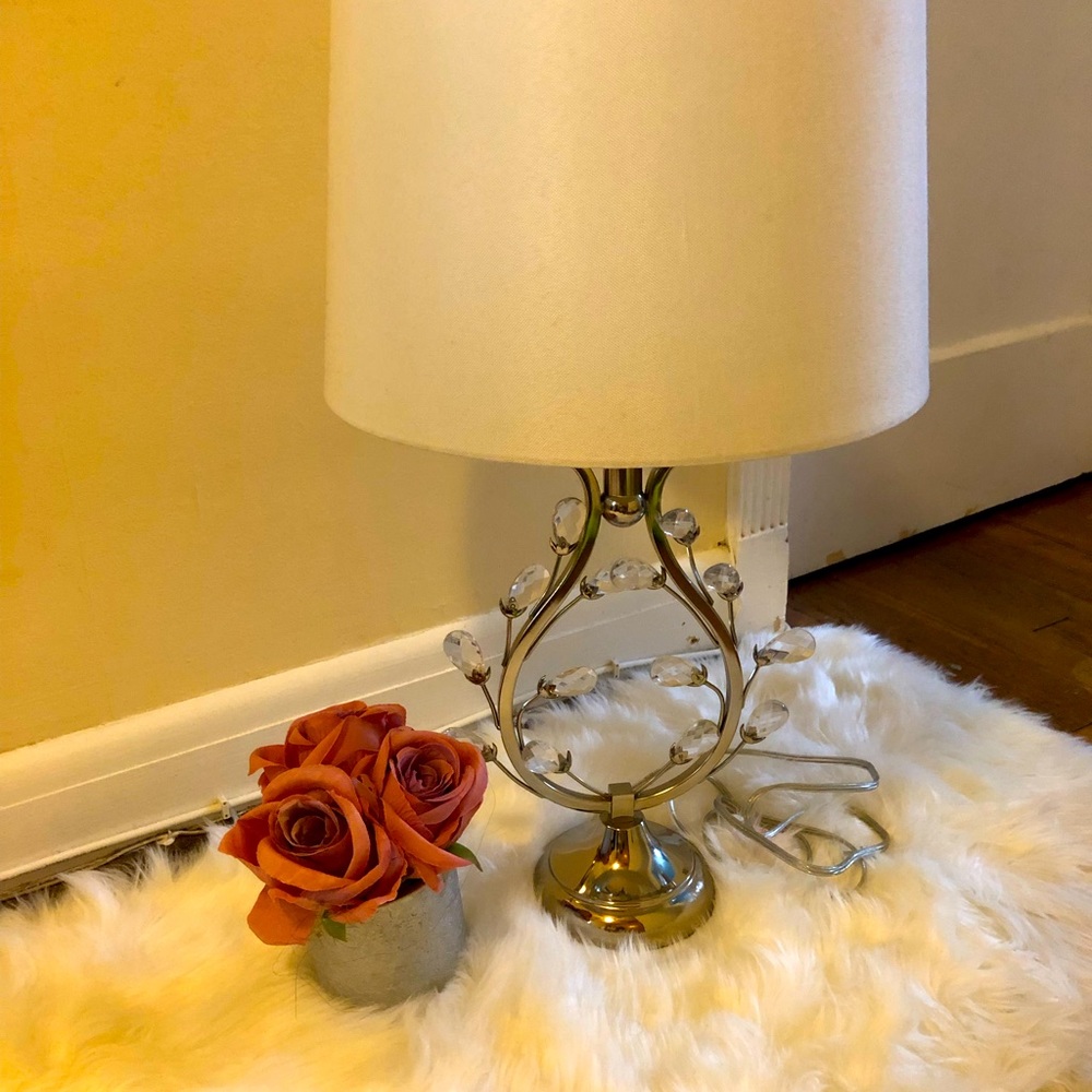 Crystal lamp with shade